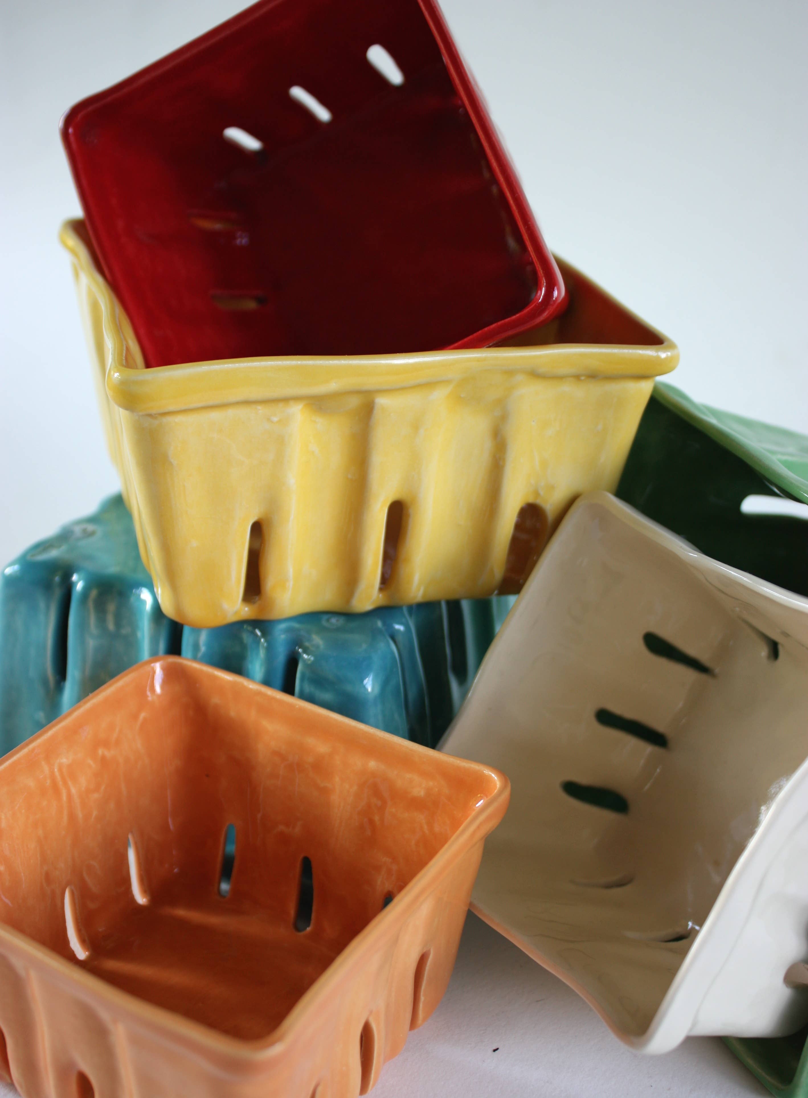 From Donna's Hands - Wholesale Basket - Large Ceramic Berry Baskets6