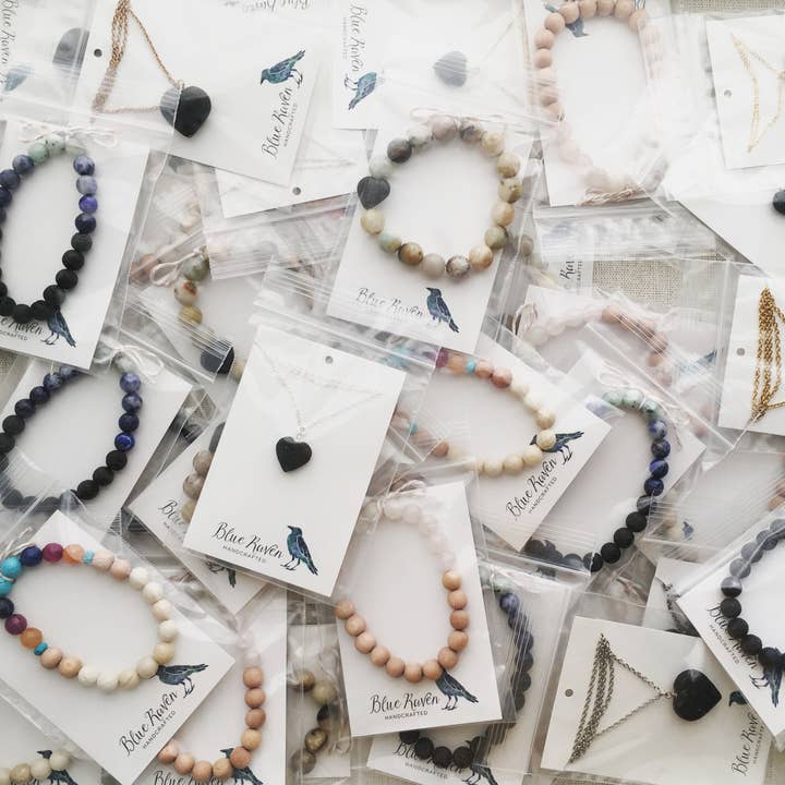 Blue Raven Handcrafted - Wholesale Aromatherapy necklace - Large Sweet Heart Lava Aromatherapy Necklace1