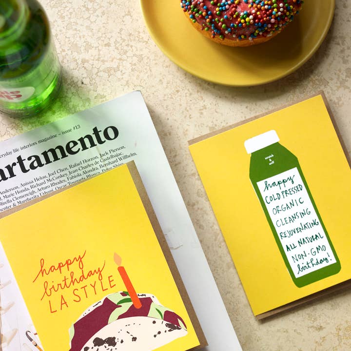 La Familia Green - Wholesale Birthday Card - Scratch & Sniff Cold Pressed Birthday Greeting Card2