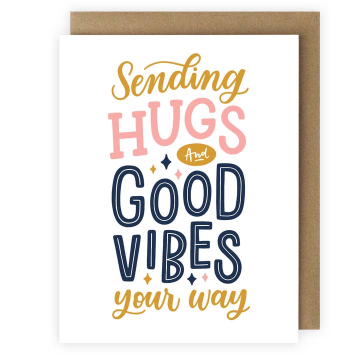 Câlins & Bonnes Vibes pour la vente par Offbeat Paper Co.