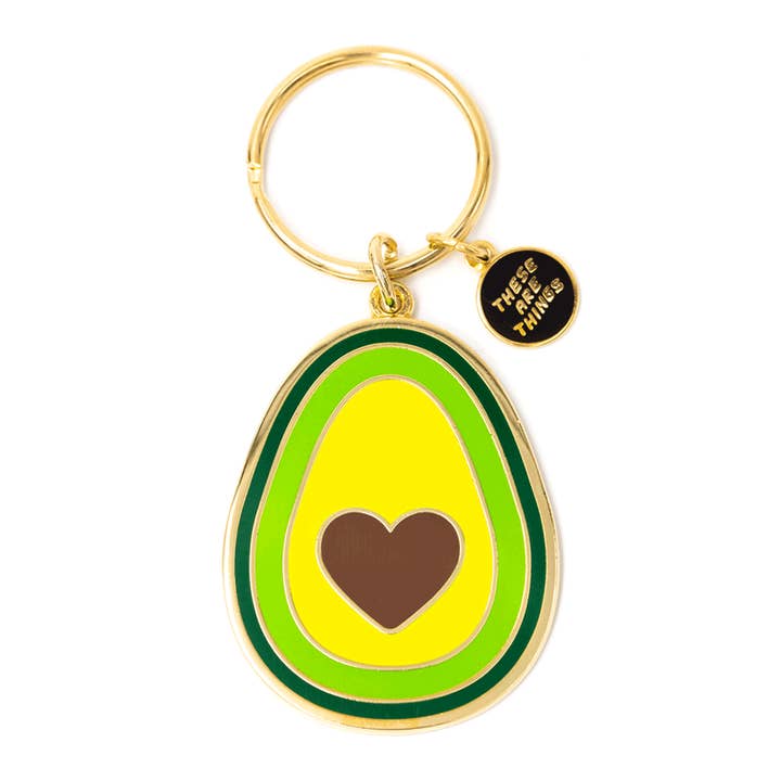 Avocado Heart Enamel Keychain for wholesale by These Are Things