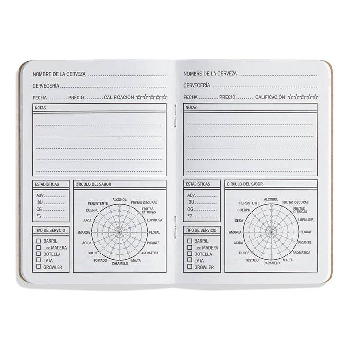 33 Books Co. - Wholesale Journal/Diary - 33 Cervezas Tasting Journals (Spanish Language)1