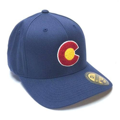 YoColorado - Wholesale Baseball Cap - Unisex - Hat - Colorado C Flexfit - Blue