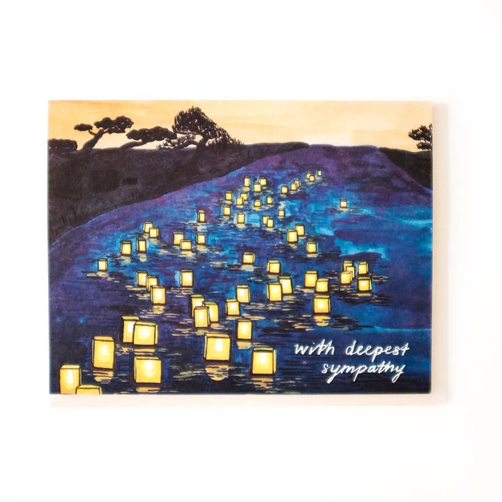 Small Adventure - Wholesale Sympathy Card - Japanese Lanterns Sympathy Card1