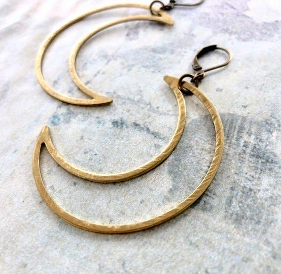 SORA DESIGNS - Wholesale Dangle Earrings - Crescent Moon Earrings