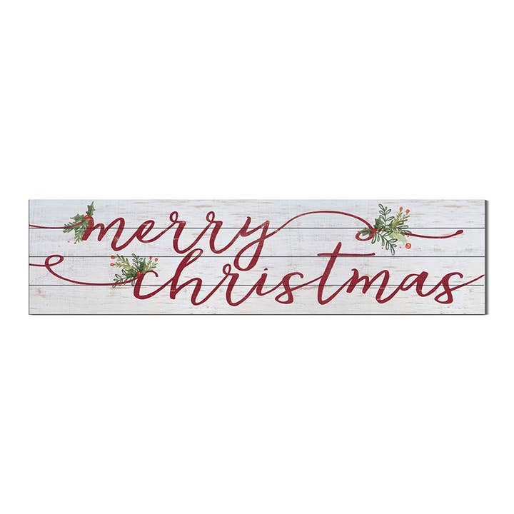 40x10 Merry Christmas Slatted Sign for wholesale by Kindred Hearts