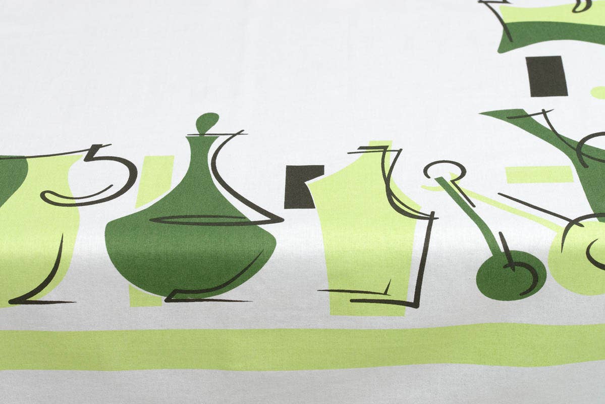 Red and White Kitchen Company - Vente Nappes - Nappe en coton de style moderne mi-siècle2