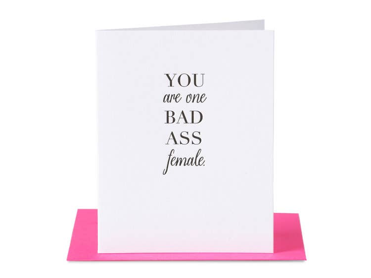 Paper Epiphanies - Wholesale Everyday Greeting Card - Badass Female Card1