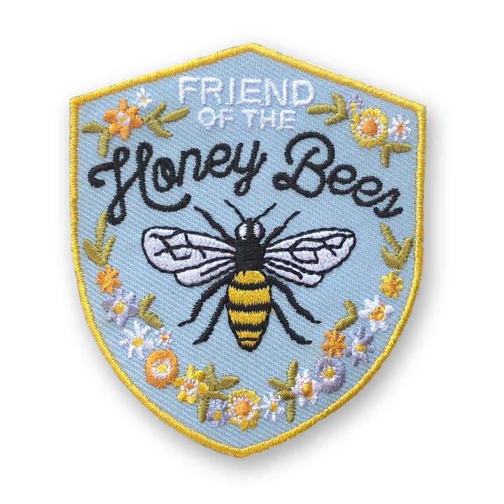 Honey Bee Embroidered Patch for wholesale by Antiquaria