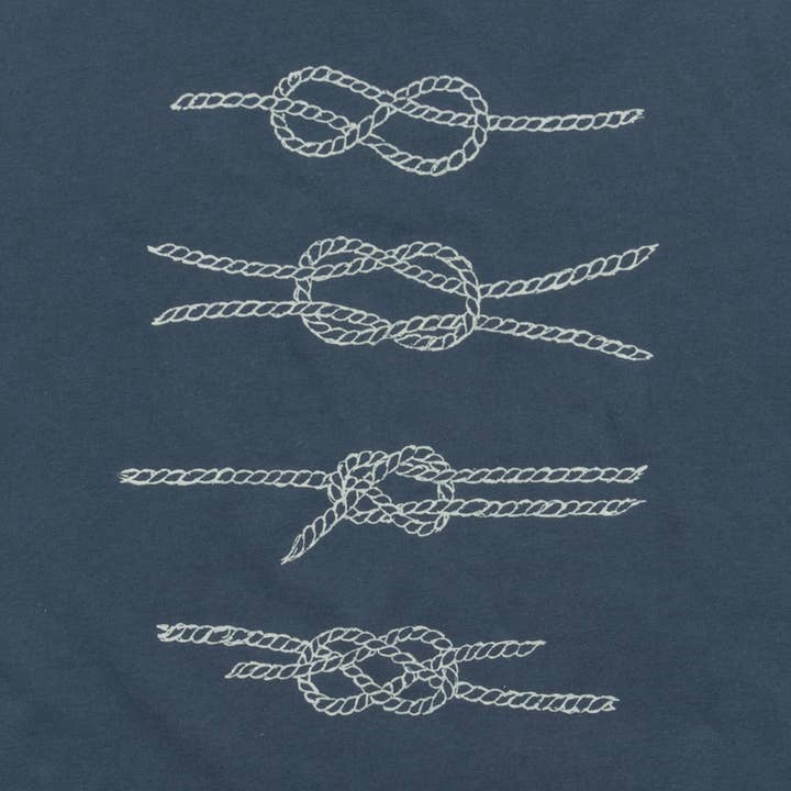 Cinder + Salt - Vendita all'ingrosso Maglietta serigrafata - Uomo - T-shirt biologica da uomo Sailor's Knots2