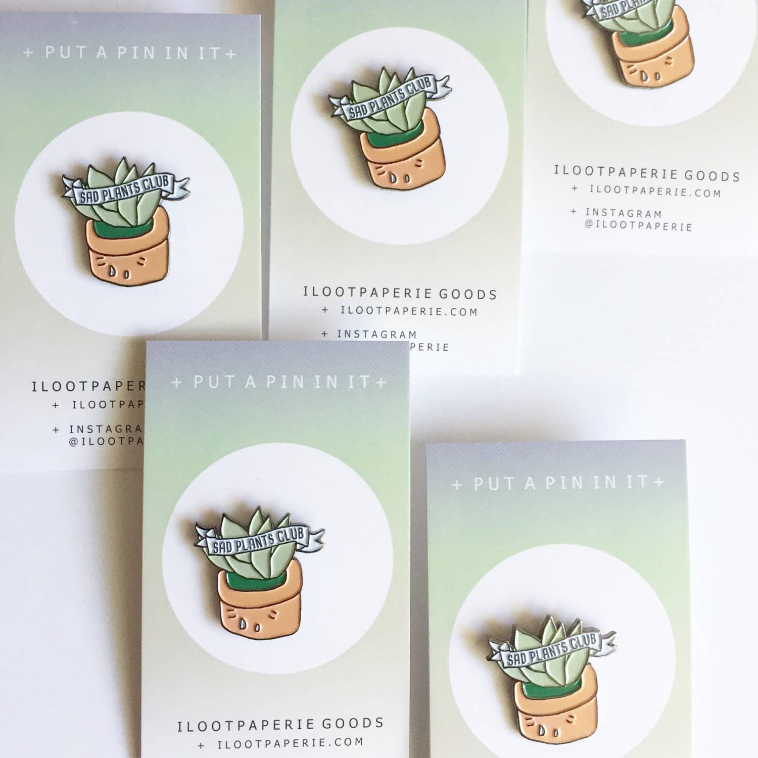 ILOOTPAPERIE - Venta al por mayor Botón/prendedor - Sad Plantas Club Esmalte/Pin de Solapa2