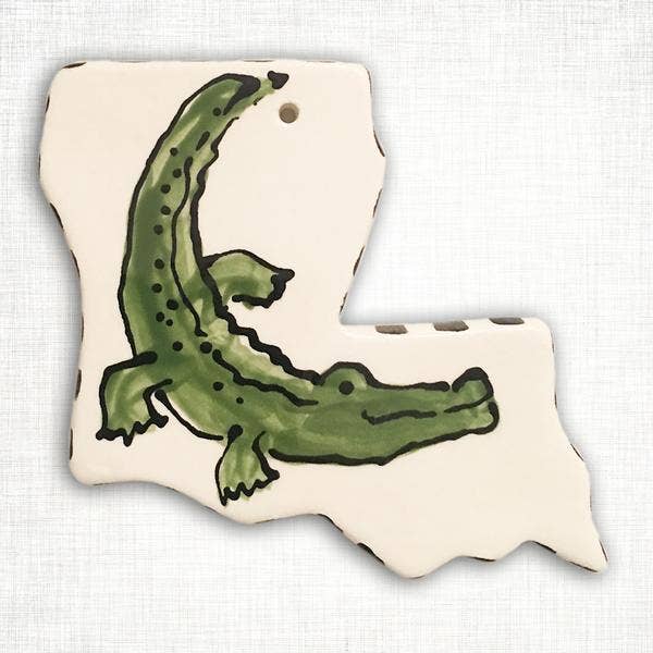 Louisiana Alligator Ornament for wholesale by Magnolia Creative Co.