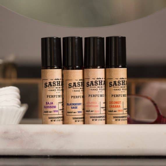 Sasha's Hand Poured Bath and Body - Wholesale Roll-On Fragrance - Perfume Oil Rollerball Bottle 1/3 oz0