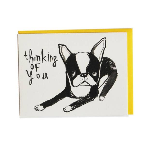 Thinking of You Boston Greeting Card for wholesale by I Must Draw