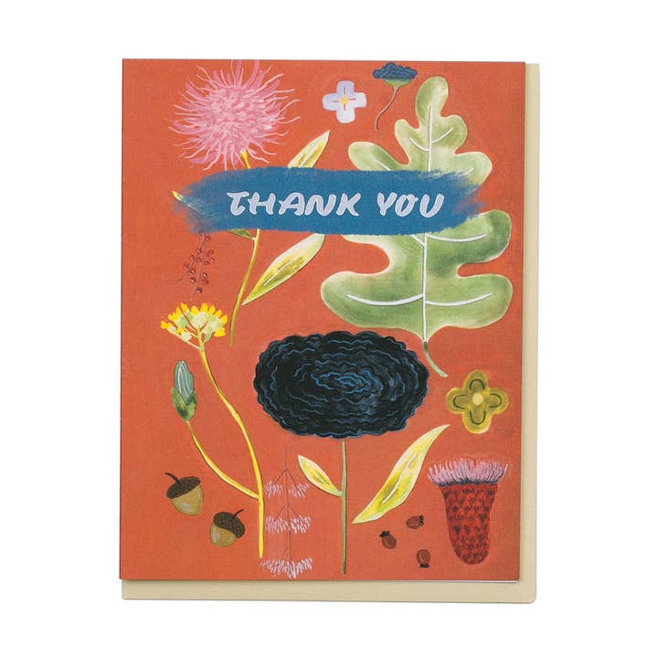 Small Adventure - Wholesale Thank You Card - Floral Specimen Thank You Card0