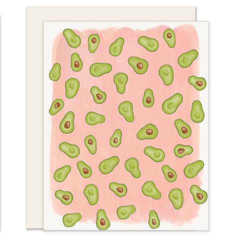Avocado | Tarjeta de felicitación con aguacate para venta al por mayor de Slightly Stationery