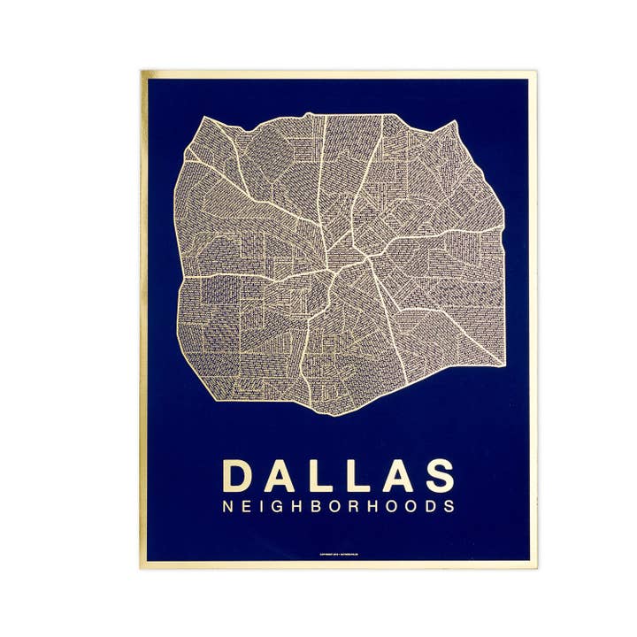 Native Maps - Wholesale Art Print - Gold Foil Prints