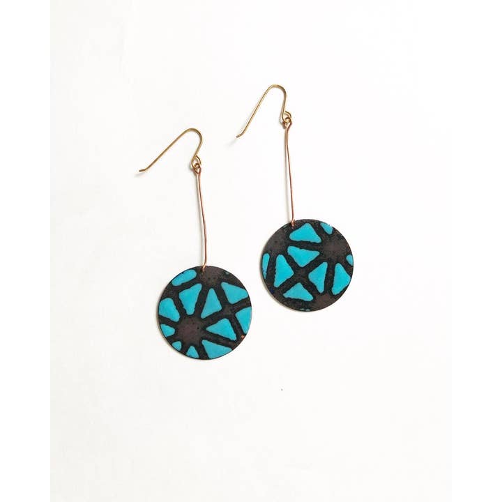 Courtney Fischer Jewelry - Wholesale Dangle Earrings - Large Enamel Circle Earrings1