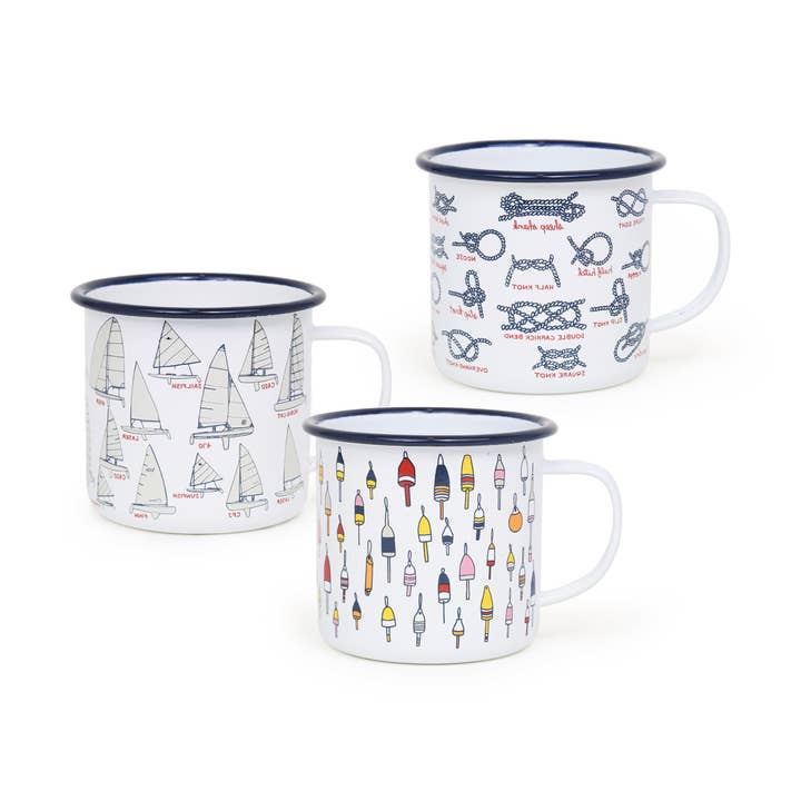 Crow Canyon Home - Wholesale Coffee mug - Fishs Eddy x CCH Enamelware 16 oz Large Mug3