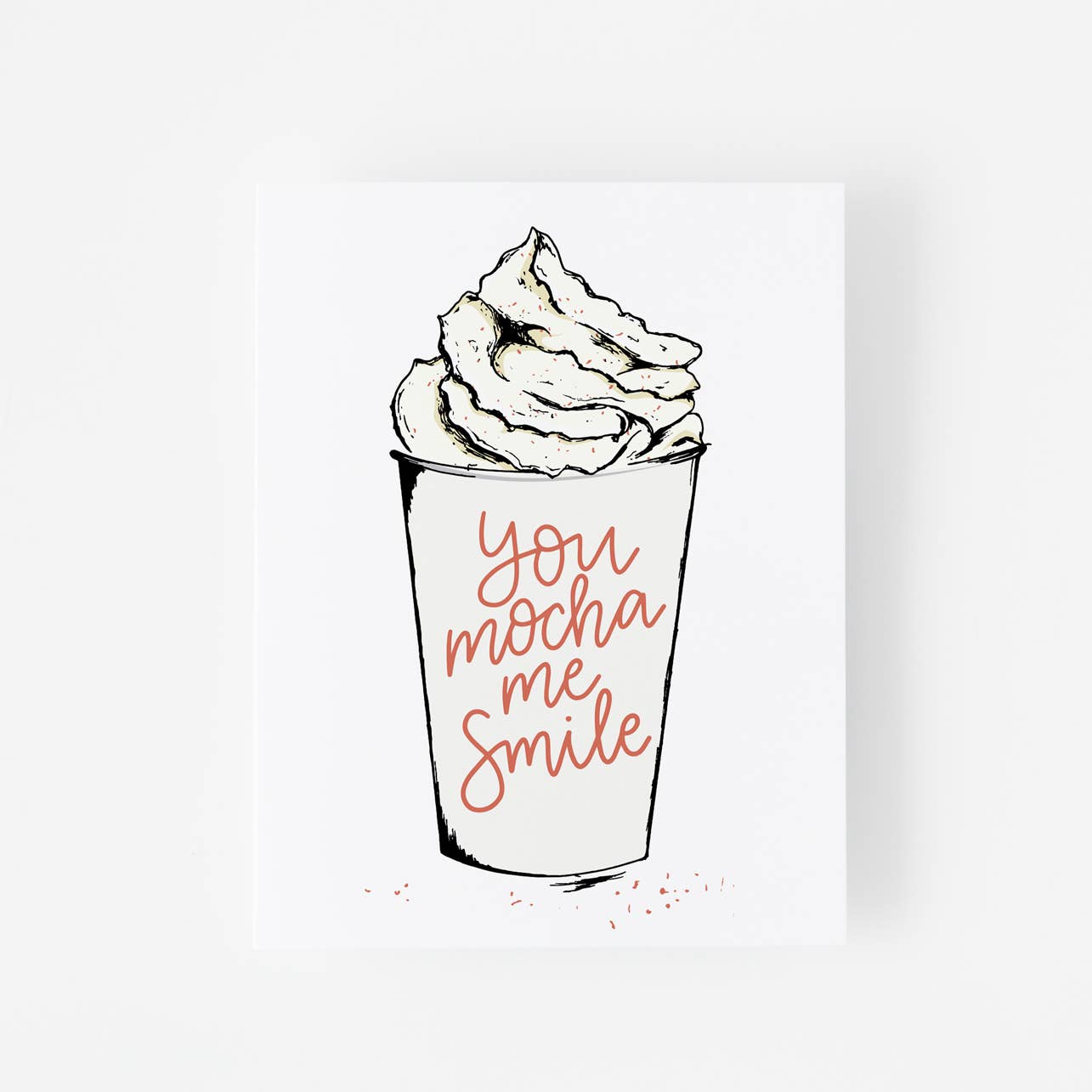 Fresh Cut Prints LLC - Vendita all'ingrosso Biglietti per San Valentino - Biglietto d'auguri bianco per San Valentino, motivo: caffè moka1