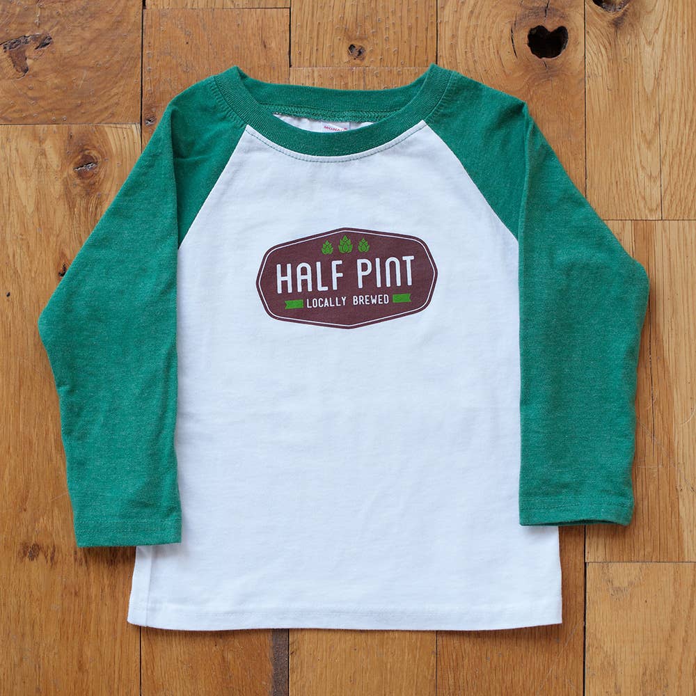 Sweetpea and Co. - Vente T-shirt sérigraphié – enfant - T-shirt raglan Half Pint pour enfant, t-shirt pour la rentrée0