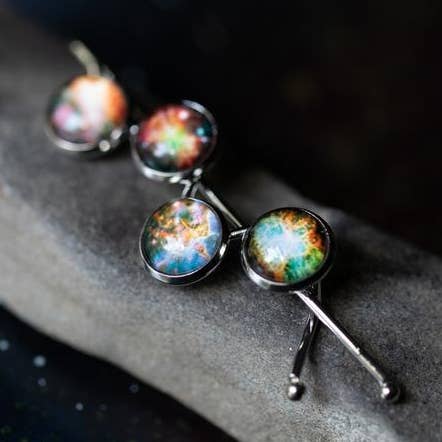 Pinces à cheveux nébuleuse pour la vente par Yugen Handmade