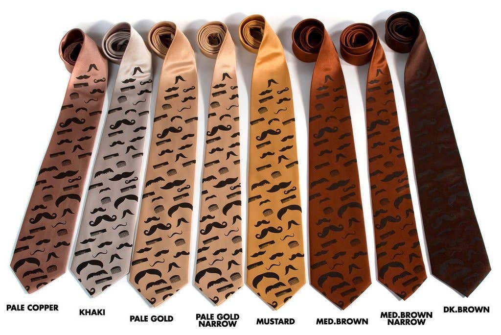 Cyberoptix Tie Lab - Wholesale Necktie - Men's - Flying Mustaches Necktie2