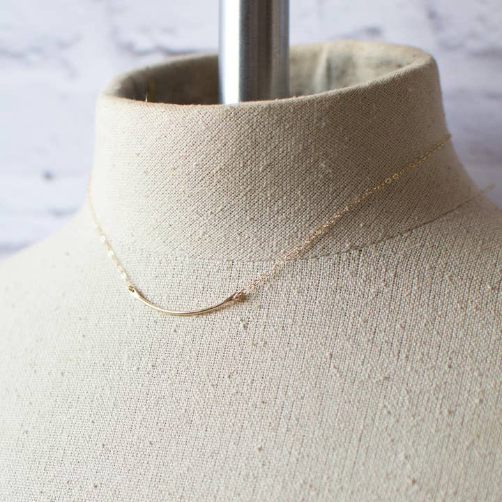 18" Curved Bar Necklace for wholesale by DesignbyGam