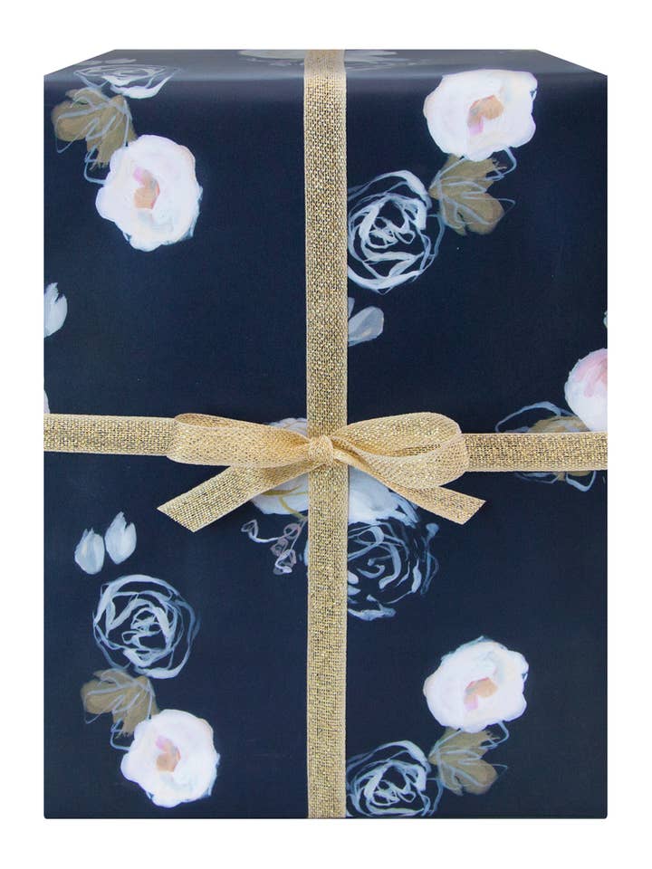 Blue Florals Gift Wrap (Roll) for wholesale by Our Heiday