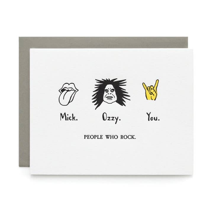 You Rock Greeting Card for wholesale by Wild Ink Press