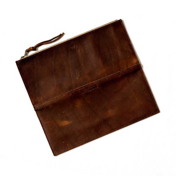 Henna Brown Foldover Clutch voor wholesale door Hatton Henry