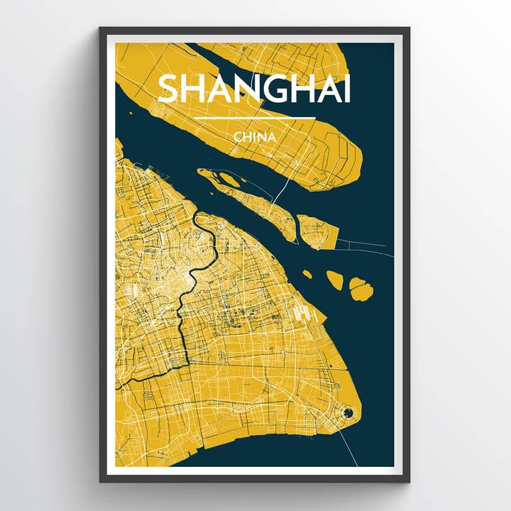 Shanghai City Map for wholesale by Point Two Design Group
