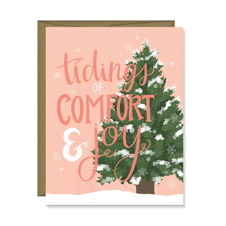 Christmas Card, Comfort & Joy, Holiday Card, Greeting Card for wholesale by Pen & Paint