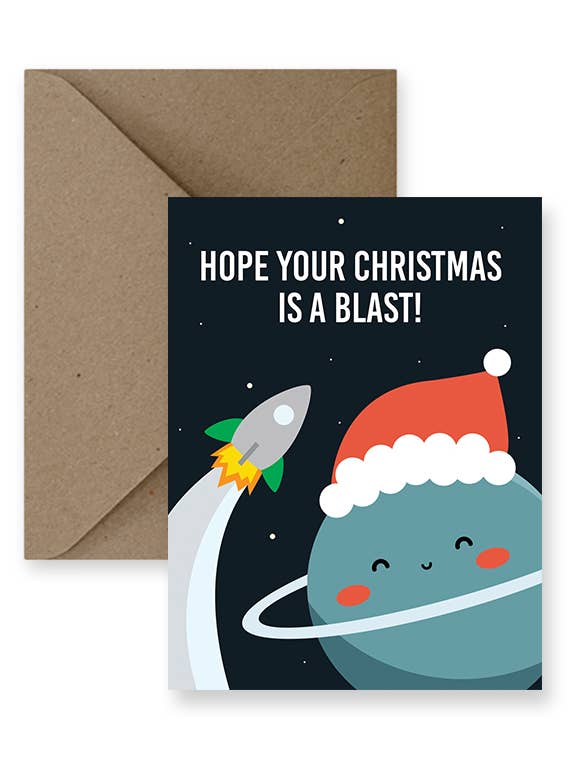 Hoppas din jul är ett blast hälsningskort för wholesale av IMPAPER