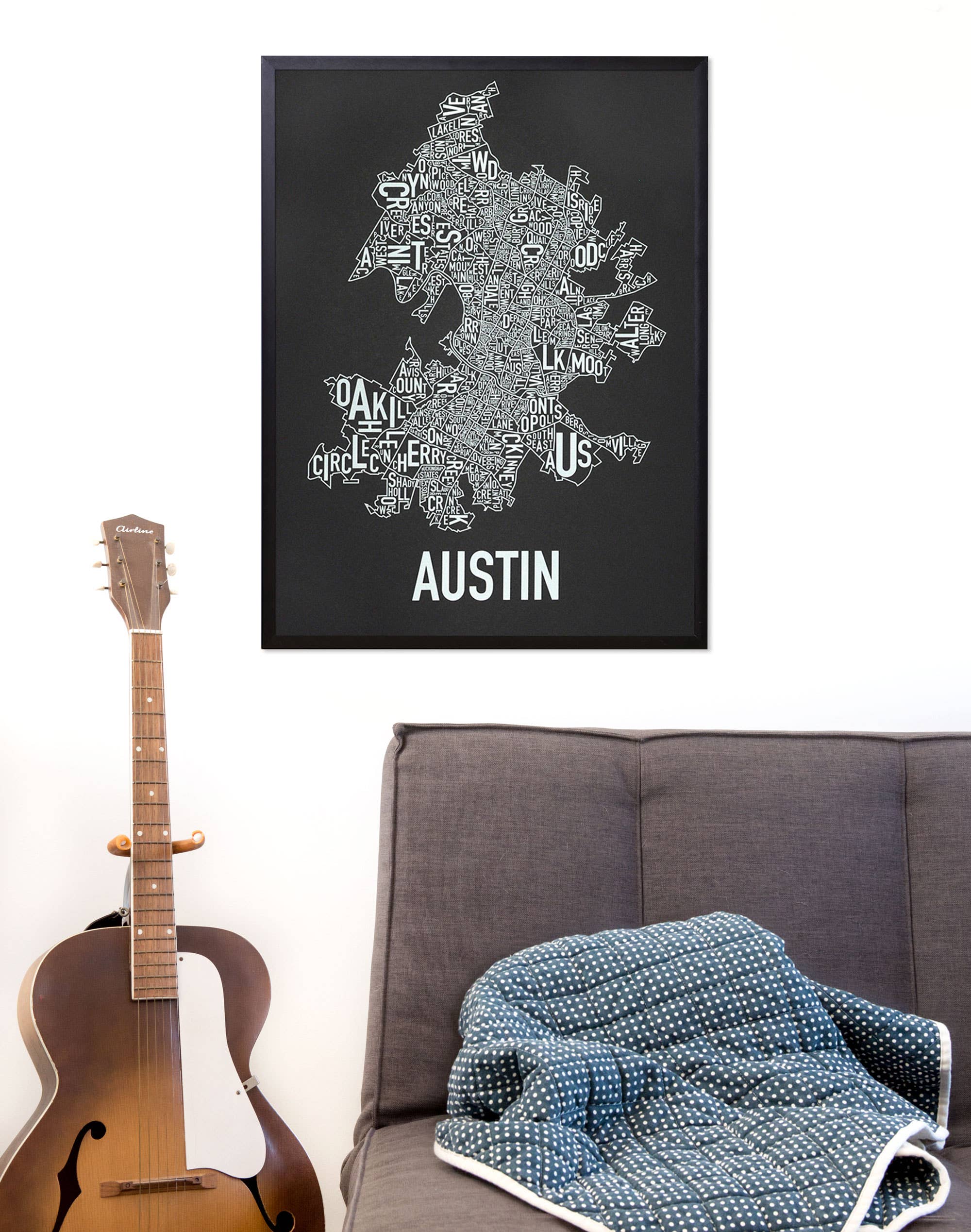 Ork Posters - Wholesale Poster - 18" x 24" Austin Neighborhood Map  Screen Print4