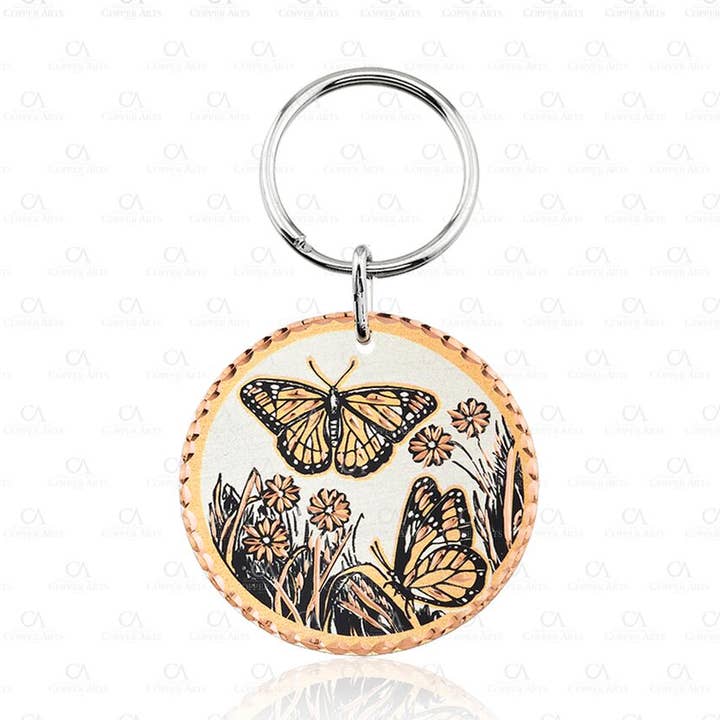 KC 68 Monarch Butterfly Keychains for wholesale by COPPER ARTS INC.