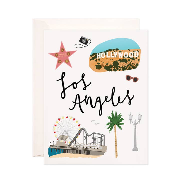 Los Angeles Greeting Card for wholesale by Bloomwolf Studio