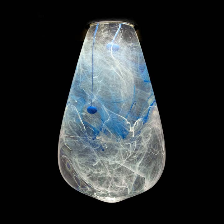 EP LIGHT Resin LED Bulb // Blue Drop for wholesale by EP Design Lab