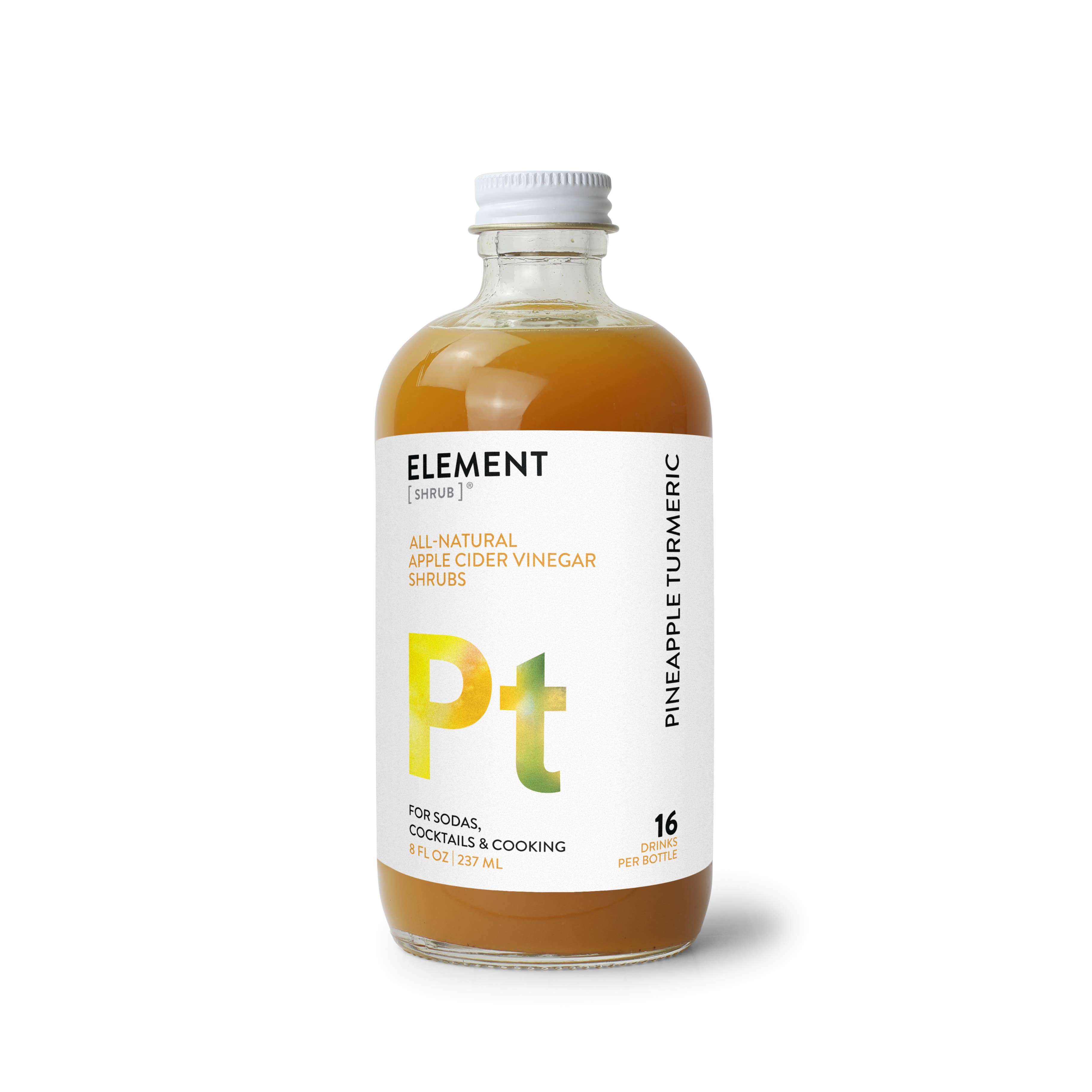 Element Shrub - Wholesale Non-Alcoholic Aperitif/Mocktail - Pineapple Turmeric Shrub 237ml3