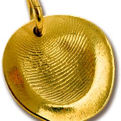 Aangepaste gouden vingerafdrukhanger voor wholesale door Precious Metal Prints
