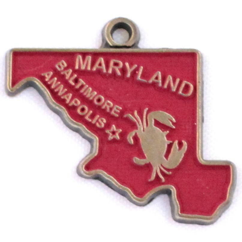 Gleeful Peacock - Wholesale Charm/Dangle Bracelet - Maryland State Charm Bracelet, Necklace, or Charm Only0