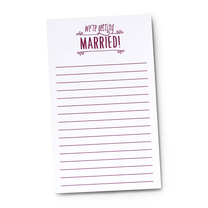 We're Getting Married Wedding Planning Notepad for wholesale by Marrygrams