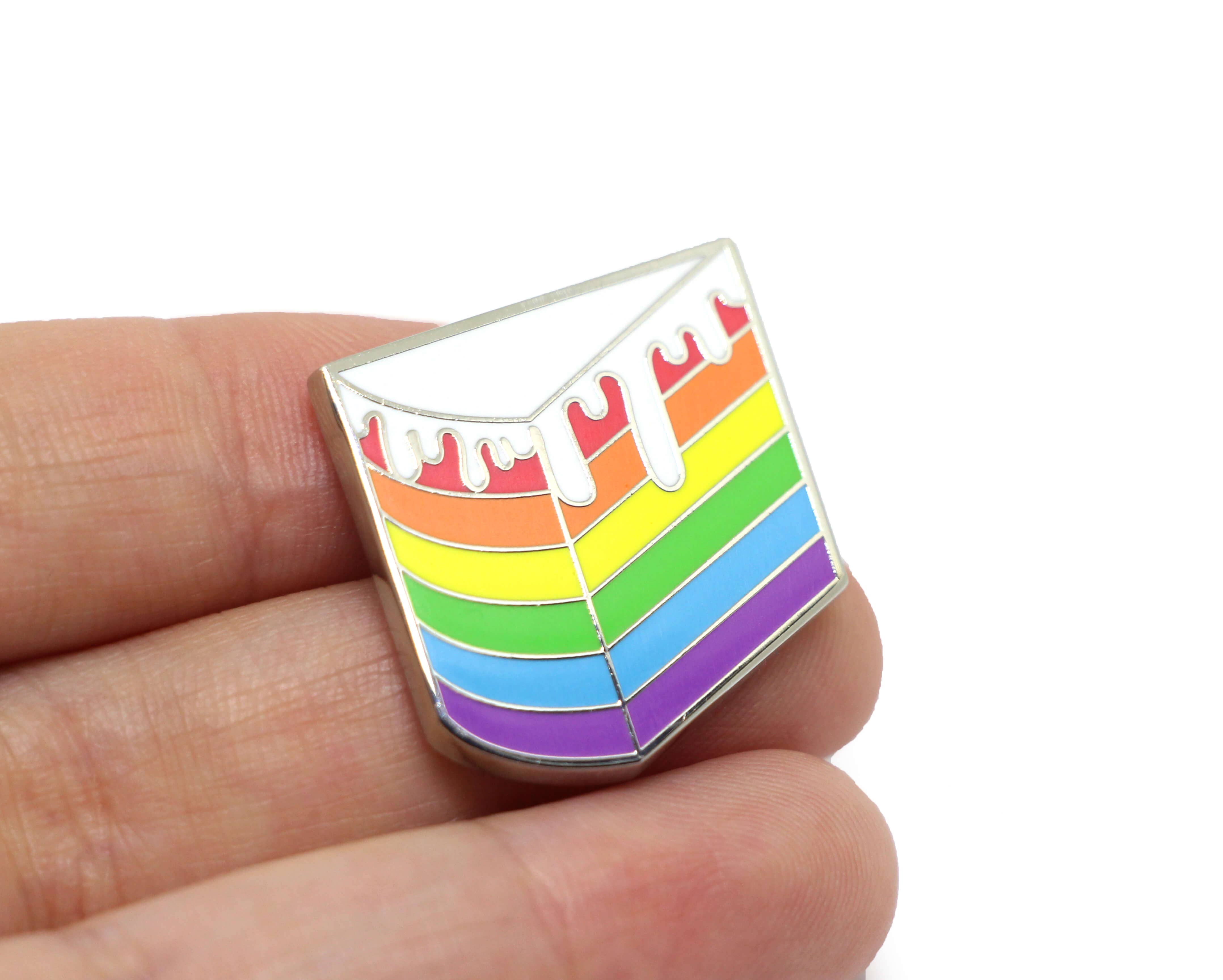 Compoco - Wholesale Lapel Pin/Button - Rainbow Cake Enamel Pin4