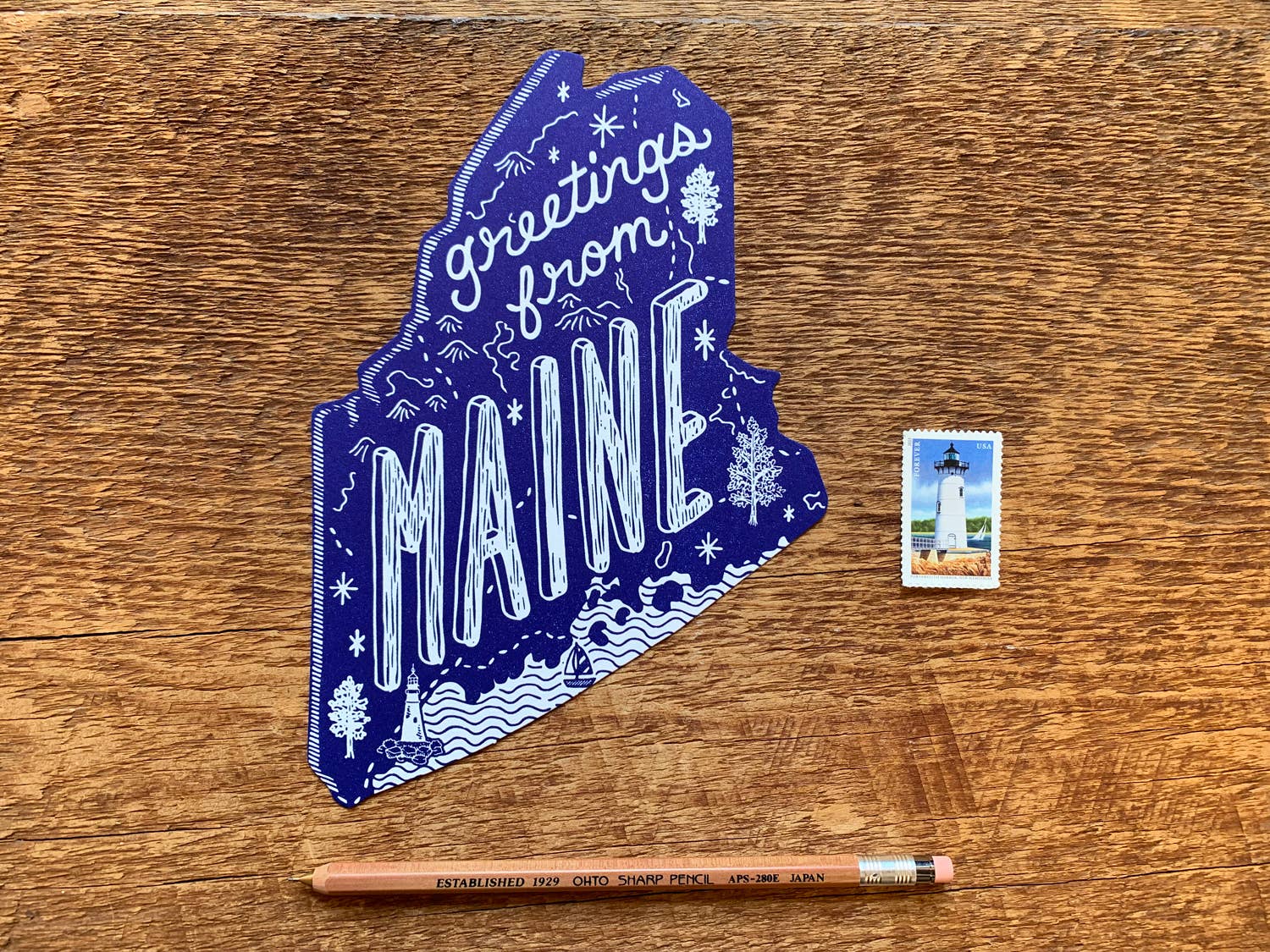 Noteworthy Paper & Press – Postal por atacado – Cartão postal do estado do Maine9