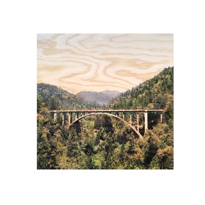 3x3 Leggett Bridge Wood Print for wholesale by Lancaster Wood Prints