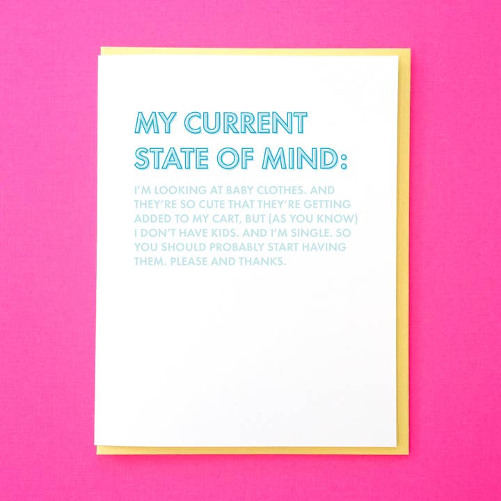 Baby Clothes. New Baby Card. Card for Friend for wholesale by Tick Tock Press