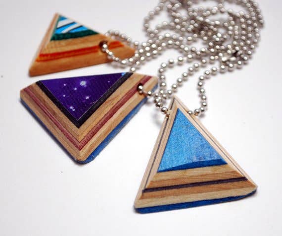 Wholesale Jewelry - Recycled Skateboard Jewelry - Discounted Pricing