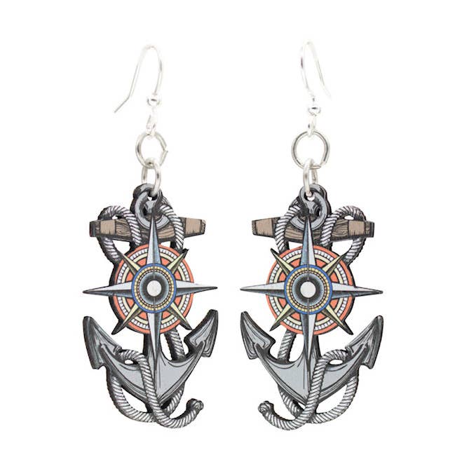 Ancre et boussole Rose pour la vente par Green Tree Jewelry