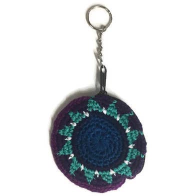 Lumily – Großhandel Geldbörse – Damen – Runde gehäkelte Münztasche mit Ohrhörern | Schlüsselbund - Guatemala3