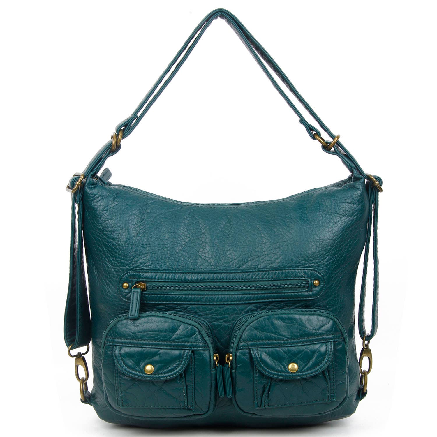 AMPERE CREATIONS - Wholesale Backpack - Women's - Convertible Soft Vegan Leather 3 in 1 Crossbody Backpack Bag15